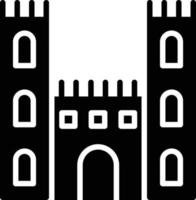 kasteel glyph icoon vector