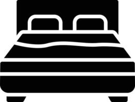 bed glyph icoon vector