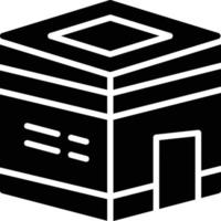 kaaba glyph-pictogram vector