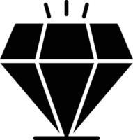 diamant glyph icoon vector