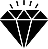 diamant glyph icoon vector