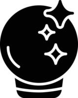 kristallen bol glyph-pictogram vector