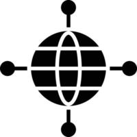 globaal infrastructuur glyph icoon vector