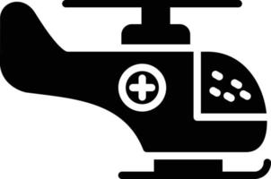 helikopter glyph icoon vector