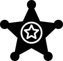 gerechtigheid sheriff glyph icoon vector