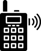 walkie talkie glyph-pictogram vector