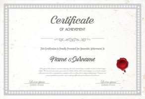 certificaat of diploma retro vintage design vector