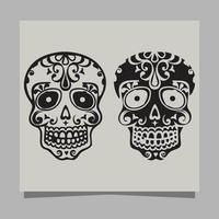 schedel vector illustratie, getrokken Aan papier heel geschikt voor symbolen, tatoeëren ontwerpen, logos en anderen