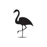 logo ontwerp van met lange benen vogel of flamingo. logo met lijnen, abstract en gemakkelijk. vector