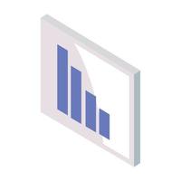 statistieken bars isometrisch vector