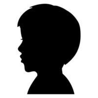 weinig jongen silhouet vector