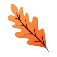oranje herfst blad vector