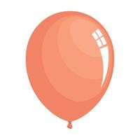 oranje ballon helium drijvend vector