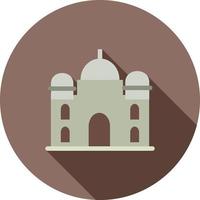 taj mahal vlak lang schaduw icoon vector