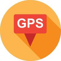 GPS ii vlak lang schaduw icoon vector