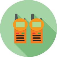 walkie talkie vlak lang schaduw icoon vector