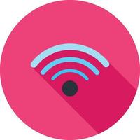 Wifi vlak lang schaduw icoon vector