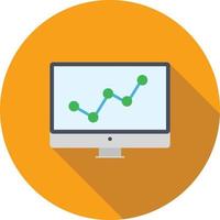 statistieken vlak lang schaduw icoon vector