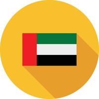 Verenigde Arabisch emiraten vlak lang schaduw icoon vector