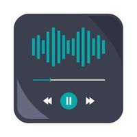 podcast audio icoon vector