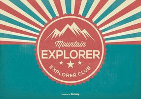 Mountain Explorer Retro Illustratie vector