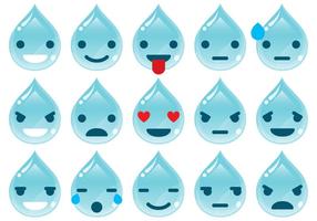 Water emoticons laten vallen vector