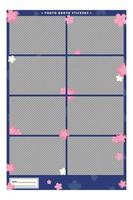 roze Japan sakura Aan marine kawaii schattig automatisch sticker foto stand vector kader