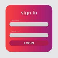 Log in scherm, modern Log in bladzijde ontwerp vector illustratie sjabloon.