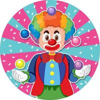 circus clown pictogram op witte achtergrond vector