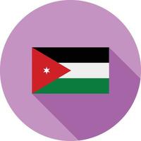 Jordanië vlak lang schaduw icoon vector