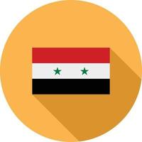 Syrië vlak lang schaduw icoon vector