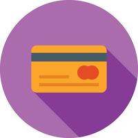 credit kaart vlak lang schaduw icoon vector