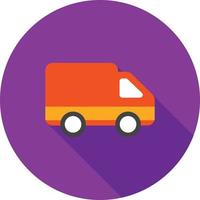 speelgoed- vrachtauto vlak lang schaduw icoon vector