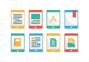 Gratis E-Reader Flat Icons vector