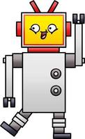 gradiënt gearceerde cartoon robot vector