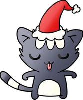 kerstverloop cartoon van kawaii kat vector