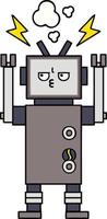 leuke tekenfilmrobot vector