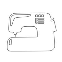 modern elektronisch naaien machine schets icoon of logo geïsoleerd Aan wit achtergrond. vector illustratie voor kleermaker winkel, naaien, mode, handgemaakt kleren, web ontwerp