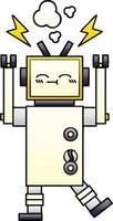 gradiënt gearceerde cartoon robot vector