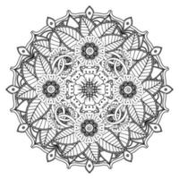 cirkelvormig patroon in de vorm van mandala voor henna, mehndi, tatoeage, decoratie. decoratief ornament in etnische oosterse stijl. kleurboek pagina. vector