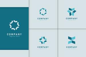 set van bedrijf logo ontwerpideeën vector