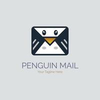 pinguïn mail envelop logo sjabloon ontwerp voor merk of bedrijf en andere vector