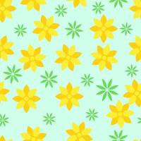 geel zonnebloem in pastel kleur naadloos patroon vector