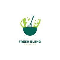 vers mengsel salade smoothies groen gezond logo icoon symbool vector