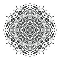 ronde mandala ontwerp voor kleur bladzijde en decoratie vector