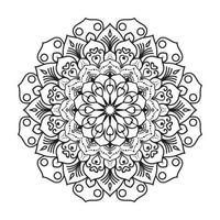 ronde mandala ontwerp voor kleur bladzijde en decoratie vector