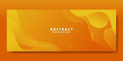 sjabloon voor abstracte oranje vloeiende golfbanner vector