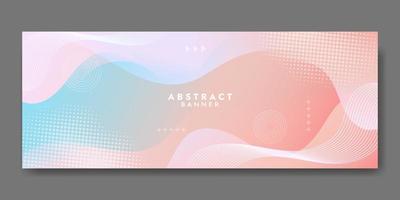 sjabloon voor abstracte roze vloeiende golfbanner vector