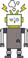 leuke tekenfilmrobot vector