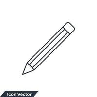potlood icoon logo vector illustratie. potlood symbool sjabloon voor grafisch en web ontwerp verzameling
